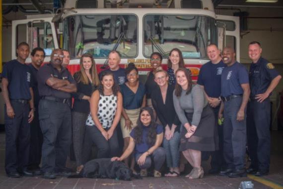 FIRE fellows visiting a fire station